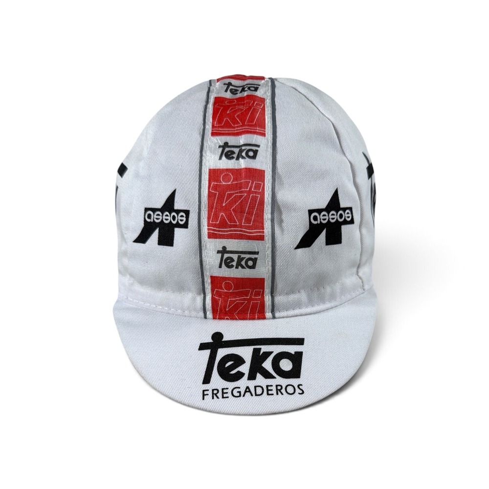 Teka Fregaderos Cycling Cap Mens OSFA White Vintage Style Made in Italy Racing